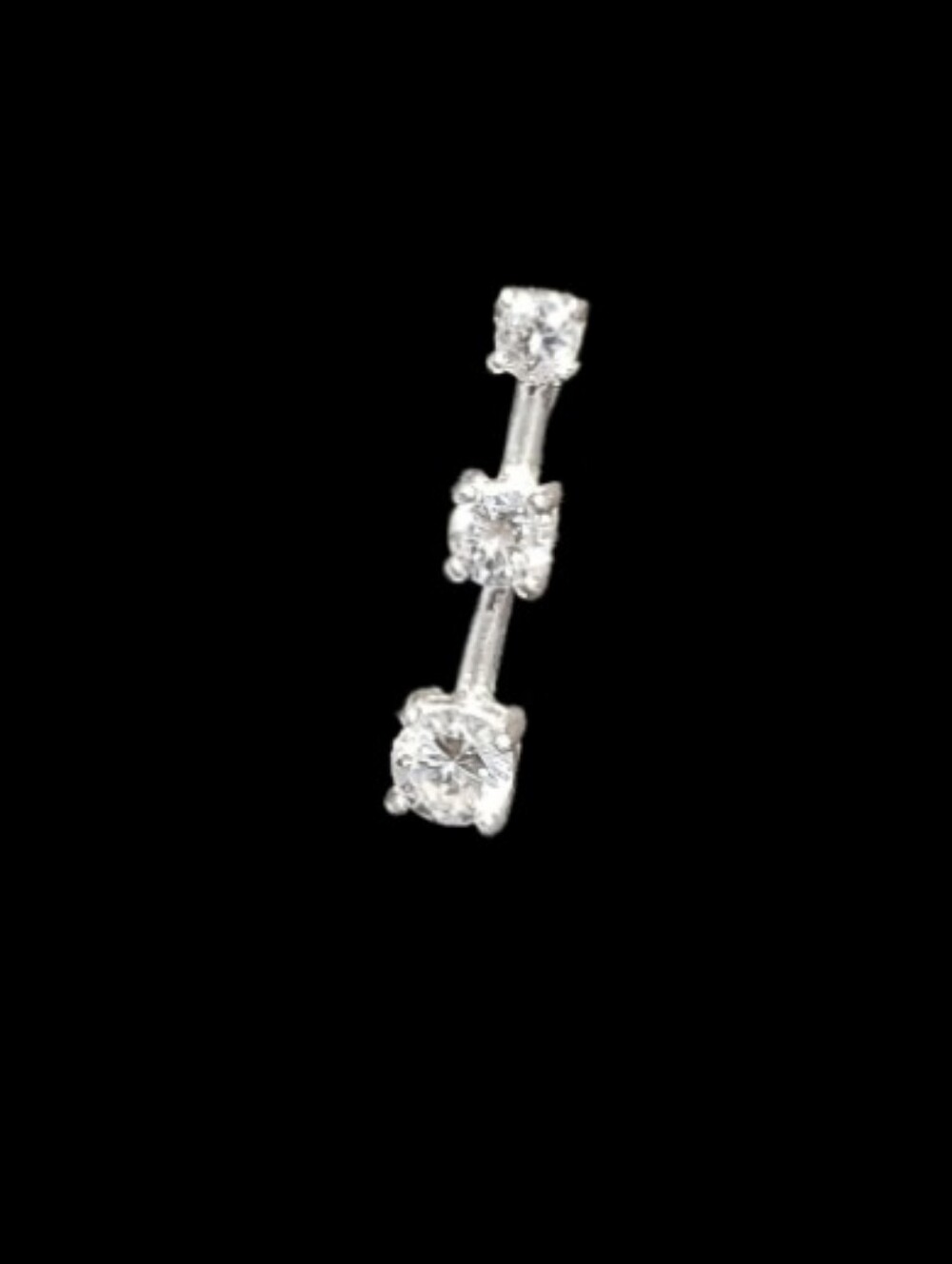 925 Sterling Silver CZ Drop Pendant For Neclace